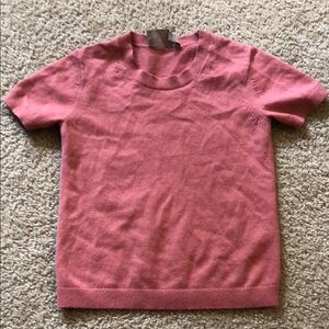 Everlane Cashmere Pink Short Sleeve Sweater Size XXS